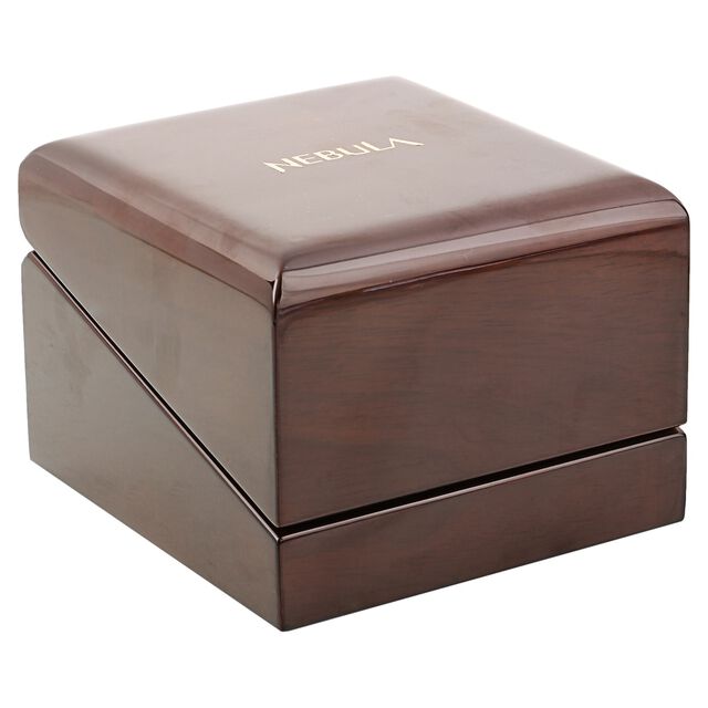 Amira Gold Titan Nebula Ultraslim 18k Gold Analog Leather Strap Watch for Men - Image 5