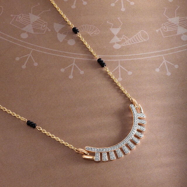Amira Gold Radiant Arc 18 Kt Gold and Diamond Mangalsutra