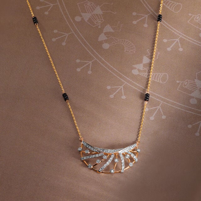 Amira Gold Glowing Eternity 18 Kt Gold and Diamond Mangalsutra