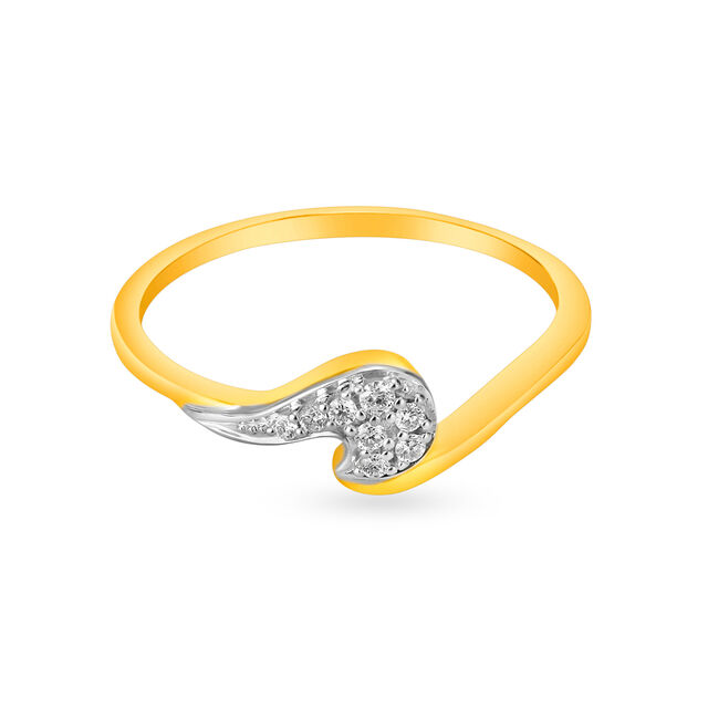 Amira Gold Glamorous 18 Karat Yellow Gold And Diamond Finger Ring - Image 1