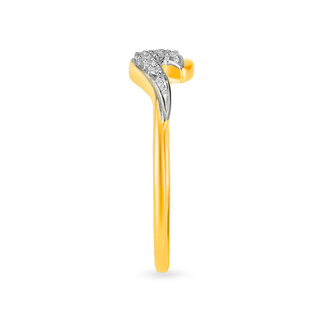 Amira Gold Glamorous 18 Karat Yellow Gold And Diamond Finger Ring - Image 2