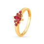 Amira Gold Alluring 18 Karat Gold And Marquise Ruby Finger Ring