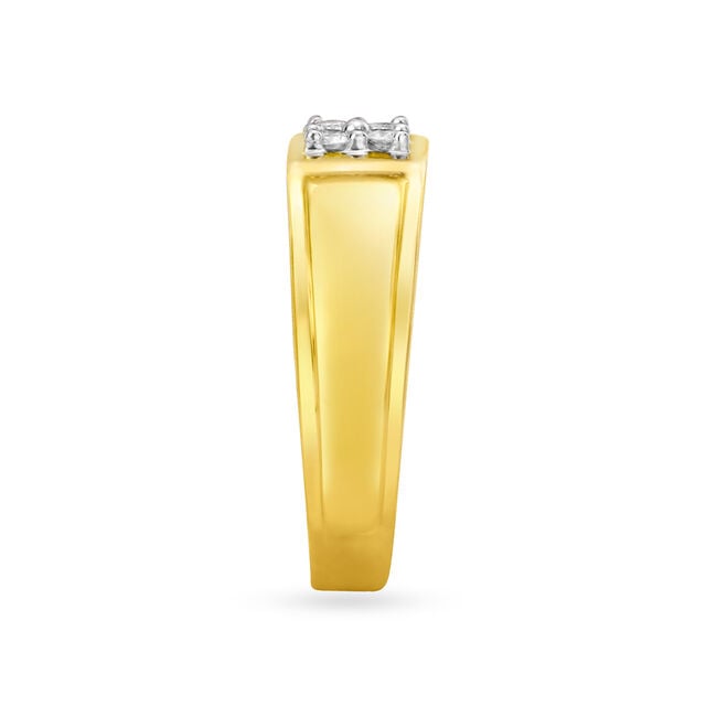 Amira Gold Fancy Diamond Finger Ring For Men - Image 2