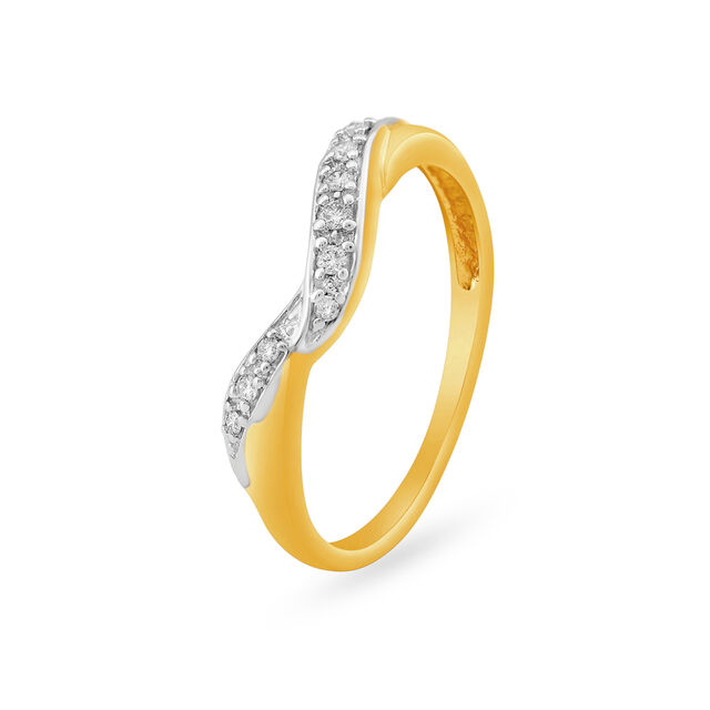 Amira Gold Twinkling Diamond Finger Ring