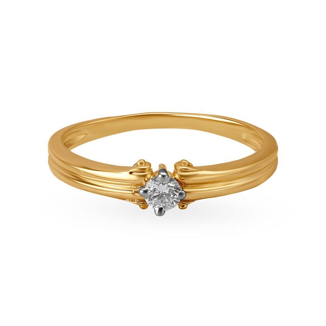 Amira Gold Elegant Prong-Set Diamond Finger Ring