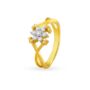 Amira Gold Floral Diamond Finger Ring