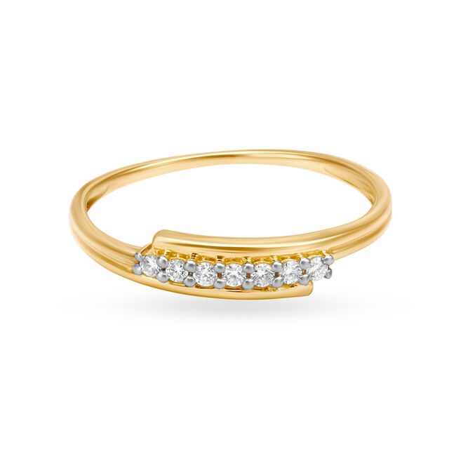 Amira Gold Ethereal 18 Karat Yellow Gold And Diamond Finger Ring