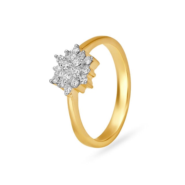 Amira Gold Blossom Diamond Finger Ring