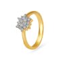 Amira Gold Sparkling Snowflake Diamond Finger Ring