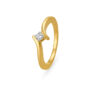 Amira Gold Sleek Diamond Finger Ring