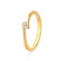 Amira Gold Irresistible 18 Karat Yellow Gold And Diamond Sleek Finger Ring