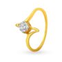Amira Gold Smart 18 Karat Gold And Diamond Pointer Ring