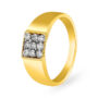 Amira Gold Classic 18 Karat Yellow Gold And Diamond Finger Ring