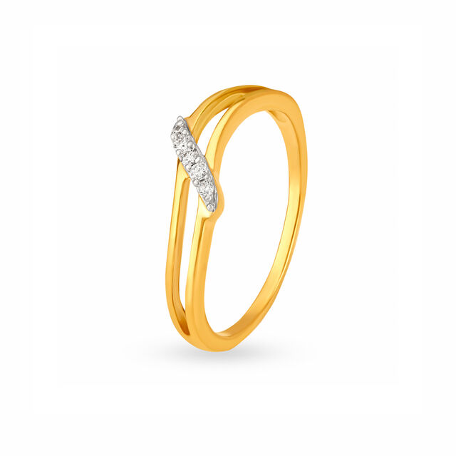 Amira Gold Stylish Diamond Finger Ring