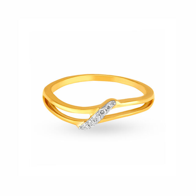 Amira Gold Stylish Diamond Finger Ring