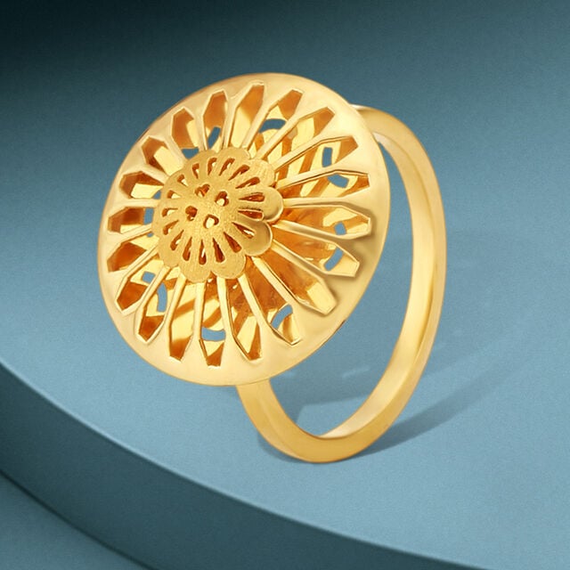 Amira Gold Floral Filigree Finger Ring