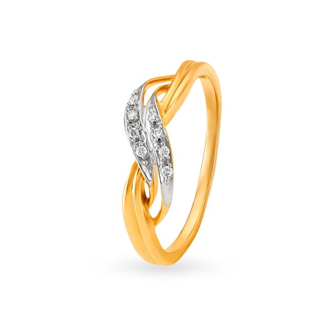 Amira Gold Twinkling Delight Diamond Finger Ring