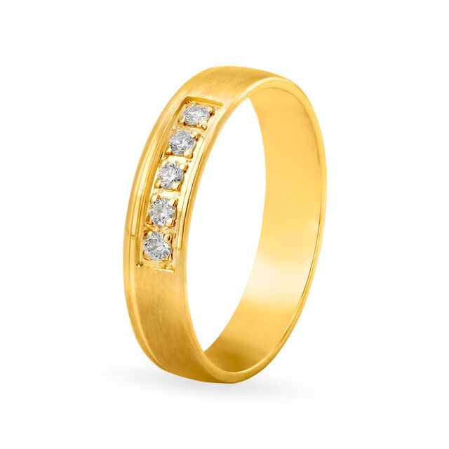 Amira Gold Suave 18 Karat Yellow And White Gold And Diamond Ring