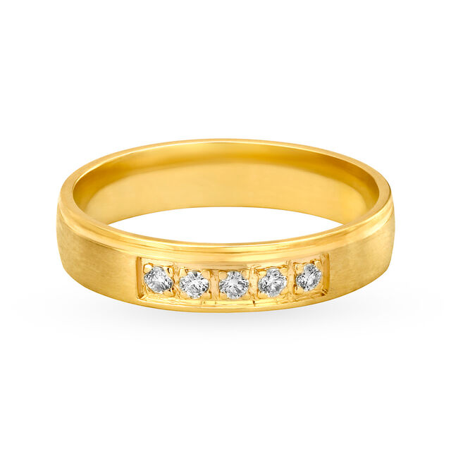 Amira Gold Suave 18 Karat Yellow And White Gold And Diamond Ring