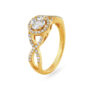 Amira Gold Enchanting 18 Karat Rose Gold And Diamond Cluster Ring