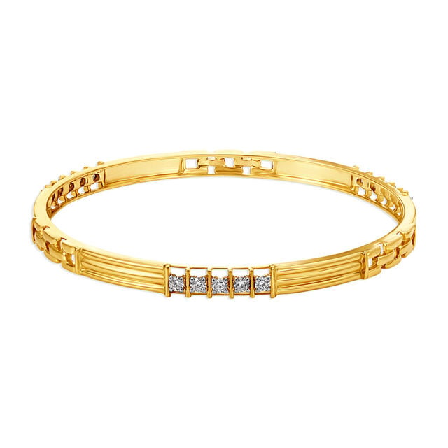 Amira Gold Simple Elegant Diamond Bangle
