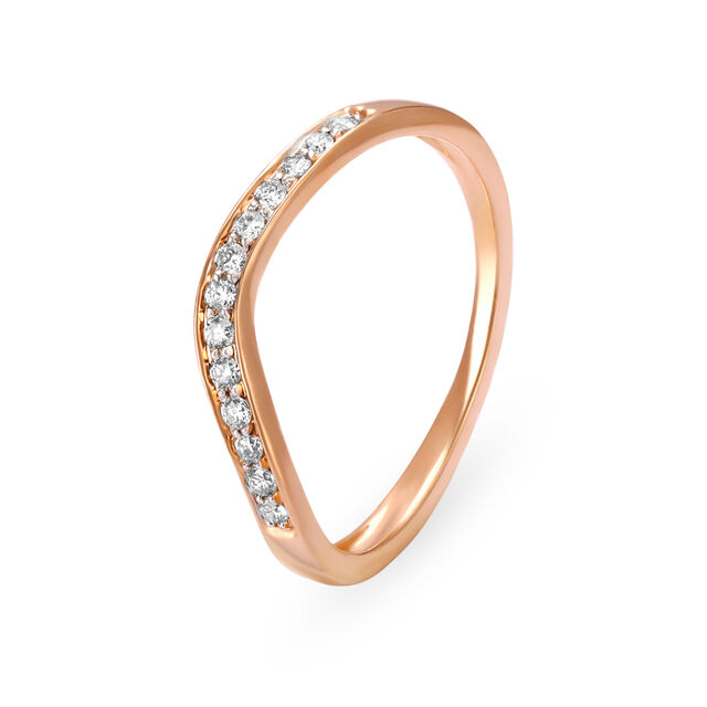Amira Gold Exquisite 18 Karat Rose Gold And Diamond Finger Ring