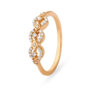 Amira Gold Enchanting 18 Karat Rose Gold Interlocking Design Ring