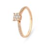 Amira Gold Alluring 18 Karat Rose Gold And Diamond Cluster Finger Ring