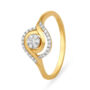 Amira Gold Captivating 18 Karat Yellow Gold And Diamond Finger Ring