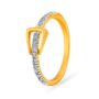 Amira Gold Artistic 18 Karat Yellow Gold And Diamond Finger Ring