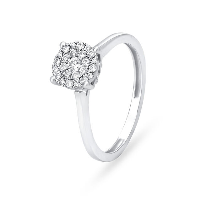 Amira Gold Pristine Heart White Gold and Diamond Finger Ring