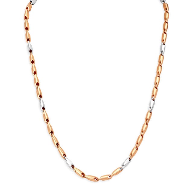 Amira Gold Shining Link Dual Tone Gold Chain For Men