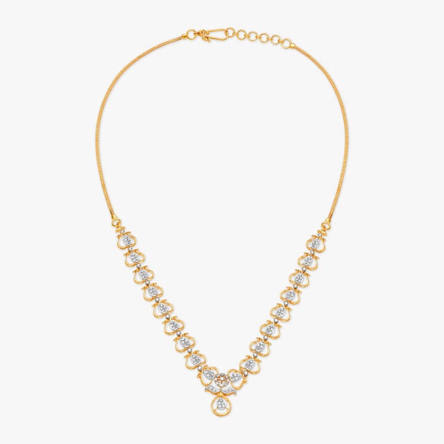 Amira Gold Satiny Diamond Necklace