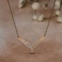 Amira Gold Splendid Leafy Diamond Mangalsutra
