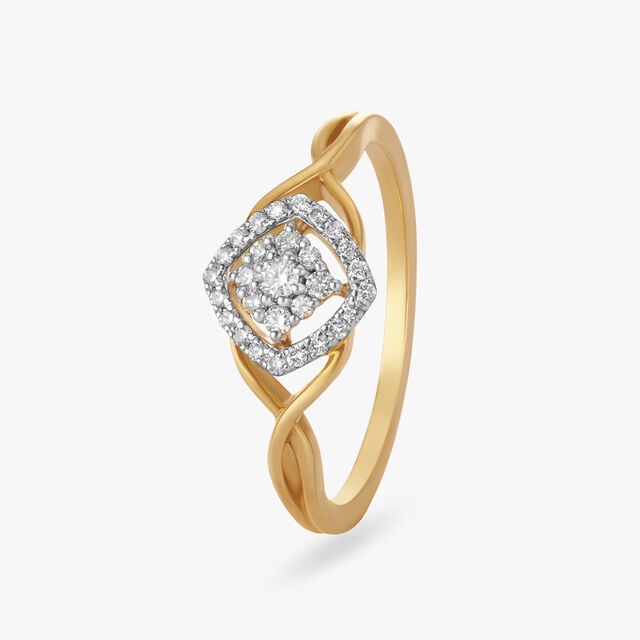 Amira Gold Infinity Loop Diamond Finger Ring