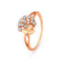 Amira Gold Bold Floral Rose Gold Finger Ring