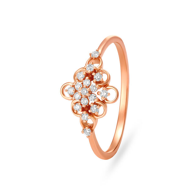 Amira Gold Floral Wonder Diamond Finger Ring