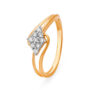 Amira Gold Charming Floral 9 Stone Diamond Ring