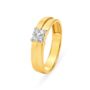 Amira Gold Pleasing 18 Karat Yellow Gold And Diamond Finger Ring