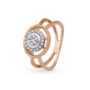Amira Gold Stunning 18 Karat White And Rose Gold And Diamond Finger Ring