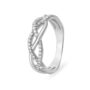 Amira Gold Elegant Braided White Gold and Diamond Ring