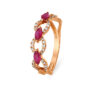Amira Gold Lush Ruby Diamond Finger Ring