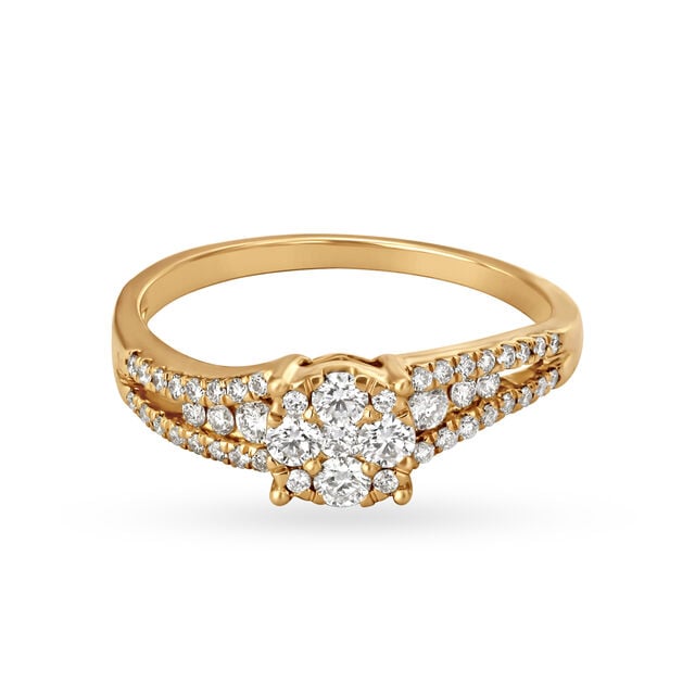 Amira Gold Assured 18 Karat Rose Gold And Diamond Finger Ring