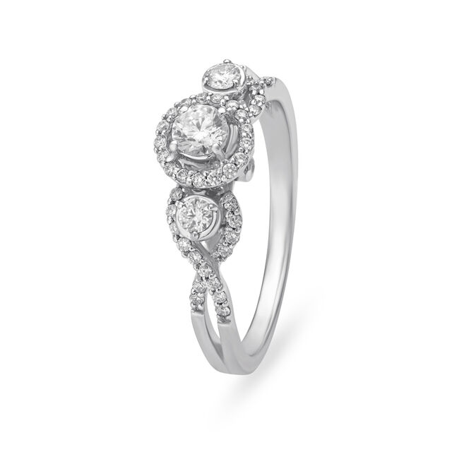 Amira Gold Royal White Gold and Diamond Ring