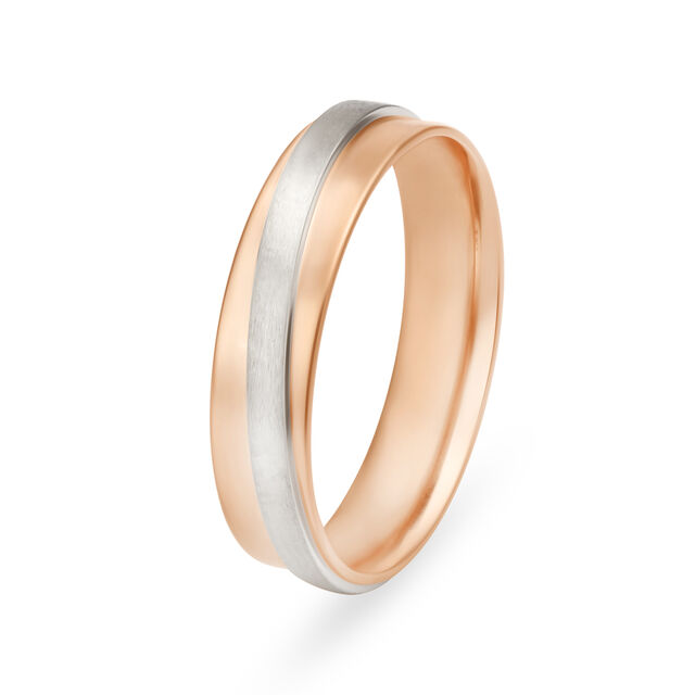 Amira Gold Lustrous 18 Karat Rose And White Gold Ring