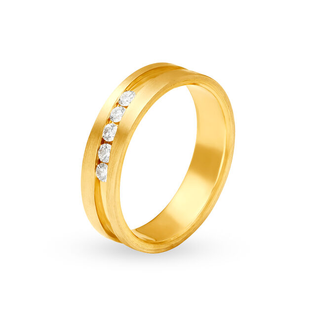 Amira Gold Unique 18 Karat Dual-Toned Gold And Diamond Finger Ring