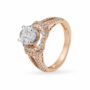 Amira Gold Regal 18 Karat White And Rose Gold And Diamond Finger Ring