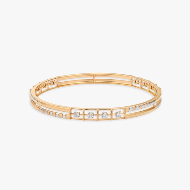 Amira Gold Dual Symphony Diamond Bangle