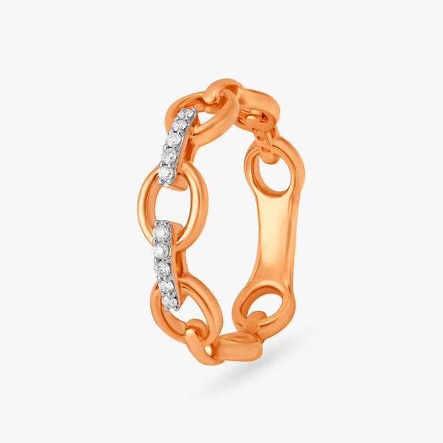 Amira Gold Link Style Diamond Ring