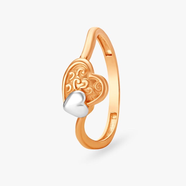 Amira Gold Glamorous Heart Ring